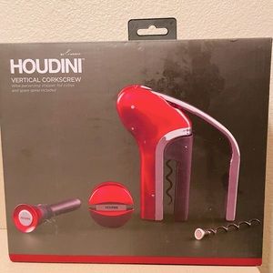 New Red Houdini Corkscrew Wine Opener